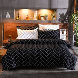 Darrahopens Home & Garden > Bedding Black&White Super King Size Duvet Doona Quilt Cover Set