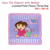 Darrahopens Home & Garden > Bedding Caprice Polar Fleece Throw Rug Dora Explorer with Monkey 100 x 100 cm