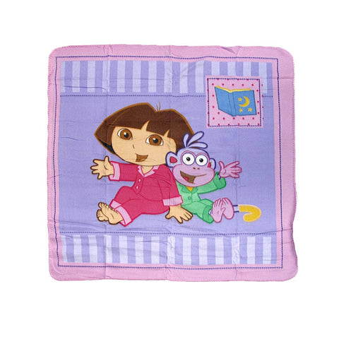 Darrahopens Home & Garden > Bedding Caprice Polar Fleece Throw Rug Dora Explorer with Monkey 100 x 100 cm