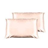 darrahopens Home & Garden > Bedding Casa Decor Luxury Satin Pillowcase Twin Pack Size With Gift Box Luxury - Champagne Pink