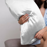 darrahopens Home & Garden > Bedding Casa Decor Luxury Satin Pillowcase Twin Pack Size With Gift Box Luxury - White