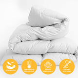 darrahopens Home & Garden > Bedding Casa Decor Silk Touch Quilt 360GSM All Seasons Antibacterial Hypoallergenic - Single - White