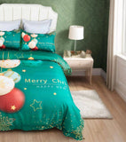 Darrahopens Home & Garden > Bedding Christmas New Year Quilt Cover Set - King Size