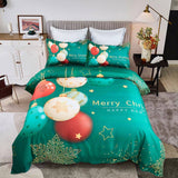 Darrahopens Home & Garden > Bedding Christmas New Year Quilt Cover Set - King Size