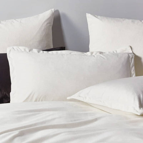 Darrahopens Home & Garden > Bedding Corduroy Velvet Super King Bed Quilt Cover Set-White