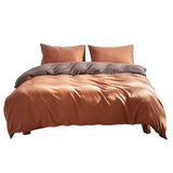 darrahopens Home & Garden > Bedding Cosy Club Quilt Cover Set Cotton Duvet Double Orange Brown