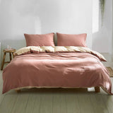 darrahopens Home & Garden > Bedding Cosy Club Quilt Cover Set Cotton Duvet King Red Beige