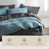darrahopens Home & Garden > Bedding Cosy Club Quilt Cover Set Cotton Duvet Queen Blue Dark Blue
