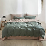 darrahopens Home & Garden > Bedding Cosy Club Quilt Cover Set Cotton Duvet Single Green Beige