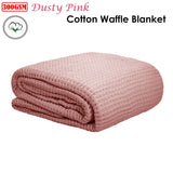 Darrahopens Home & Garden > Bedding Cotton Waffle Blanket Dusty Pink Queen