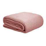 Darrahopens Home & Garden > Bedding Cotton Waffle Blanket Dusty Pink Queen