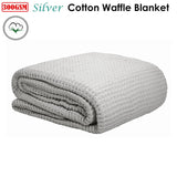 Darrahopens Home & Garden > Bedding Cotton Waffle Blanket Silver King
