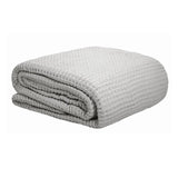 Darrahopens Home & Garden > Bedding Cotton Waffle Blanket Silver King