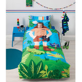 Darrahopens Home & Garden > Bedding Cubby House Reversible Croc Hunter Quilt Cover Set Single