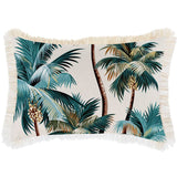 darrahopens Home & Garden > Bedding Cushion Cover-Coastal Fringe Natural-Palm Trees Natural-35cm x 50cm
