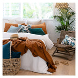 darrahopens Home & Garden > Bedding Cushion Cover-Coastal Fringe Natural-Palm Trees Natural-45cm x 45cm
