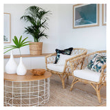 darrahopens Home & Garden > Bedding Cushion Cover-Coastal Fringe Natural-Palm Trees Natural-45cm x 45cm