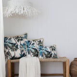darrahopens Home & Garden > Bedding Cushion Cover-Coastal Fringe Natural-Palm Trees White-45cm x 45cm
