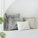 darrahopens Home & Garden > Bedding Cushion Cover-Coastal Fringe Natural-Seminyak Smoke-60cm x 60cm