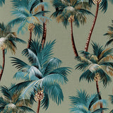 darrahopens Home & Garden > Bedding Cushion Cover-Coastal Fringe-Palm Trees Sage-45cm x 45cm