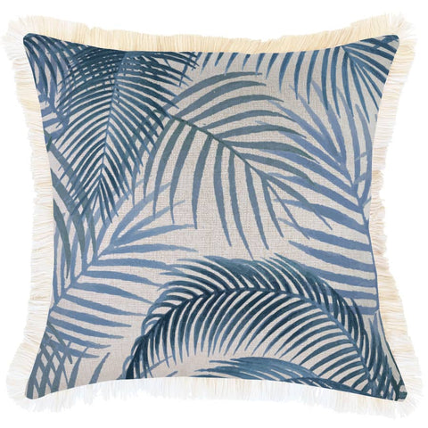 darrahopens Home & Garden > Bedding Cushion Cover-Coastal Fringe-Seminyak Blue-45cm x 45cm