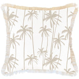 darrahopens Home & Garden > Bedding Cushion Cover-Coastal Fringe-Tall-Palms-Beige-60cm x 60cm