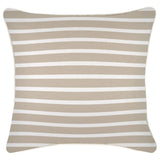 darrahopens Home & Garden > Bedding Cushion Cover-With Piping-Hampton Stripe Beige-45cm x 45cm