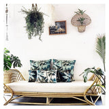 darrahopens Home & Garden > Bedding Cushion Cover-With Piping-Palm Trees Lagoon-60cm x 60cm