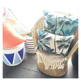 darrahopens Home & Garden > Bedding Cushion Cover-With Piping-Palm Trees Lagoon-60cm x 60cm