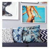 darrahopens Home & Garden > Bedding Cushion Cover-With Piping-Palm Trees Lagoon-60cm x 60cm