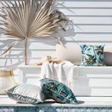 darrahopens Home & Garden > Bedding Cushion Cover-With Piping-Palm Trees Lagoon-60cm x 60cm