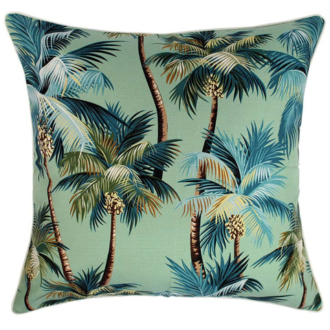 darrahopens Home & Garden > Bedding Cushion Cover-With Piping-Palm Trees Lagoon-60cm x 60cm