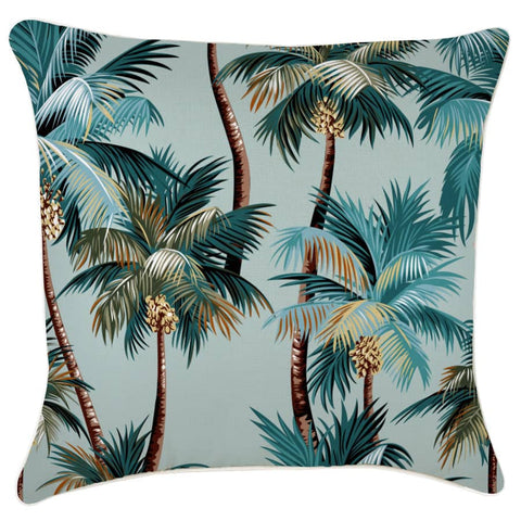 darrahopens Home & Garden > Bedding Cushion Cover-With Piping-Palm Trees Seafoam-60cm x 60cm