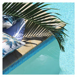 darrahopens Home & Garden > Bedding Cushion Cover-With Piping-Palm Trees White-45cm x 45cm