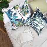 darrahopens Home & Garden > Bedding Cushion Cover-With Piping-Palm Trees White-45cm x 45cm