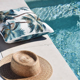 darrahopens Home & Garden > Bedding Cushion Cover-With Piping-Palm Trees White-45cm x 45cm