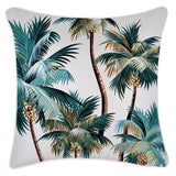 darrahopens Home & Garden > Bedding Cushion Cover-With Piping-Palm Trees White-45cm x 45cm