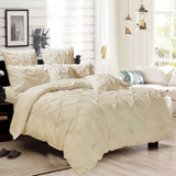 Darrahopens Home & Garden > Bedding Diamond Pintuck King Size Quilt/Doona/Duvet Cover Set - Beige