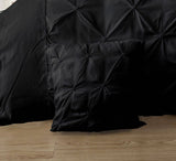 Darrahopens Home & Garden > Bedding Diamond Pintuck Premium Ultra Soft Cushion Covers 2-Pack - Black