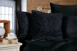Darrahopens Home & Garden > Bedding Diamond Pintuck Premium Ultra Soft Cushion Covers 2-Pack - Black