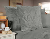 Darrahopens Home & Garden > Bedding Diamond Pintuck Premium Ultra Soft European Pillowcases 2-Pack - Grey