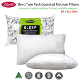 Darrahopens Home & Garden > Bedding Easyrest Sleep Twin Pack Gusseted Medium Standard Pillows