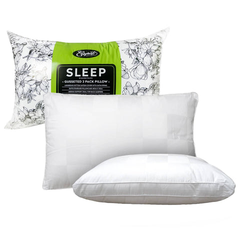 Darrahopens Home & Garden > Bedding Easyrest Sleep Twin Pack Gusseted Medium Standard Pillows