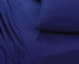 Darrahopens Home & Garden > Bedding Elan Linen 100% Egyptian Cotton Vintage Washed 500TC Navy Blue Single Bed Sheets Set