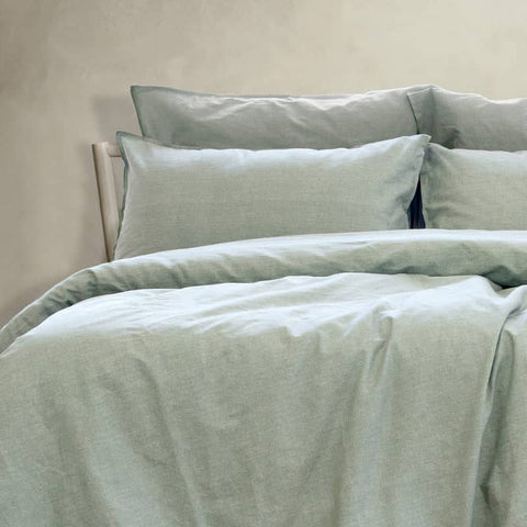 Darrahopens Home & Garden > Bedding Embre Linen Look Washed Cotton QUILT COVER SET - KING