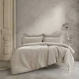 Darrahopens Home & Garden > Bedding Embre Linen Look Washed Cotton QUILT COVER SET - KING
