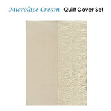 Darrahopens Home & Garden > Bedding Essentially Home Living Microlace Cream Quilt Cover Set Single