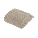 Darrahopens Home & Garden > Bedding Ezra Taupe Knitted Throw Rug
