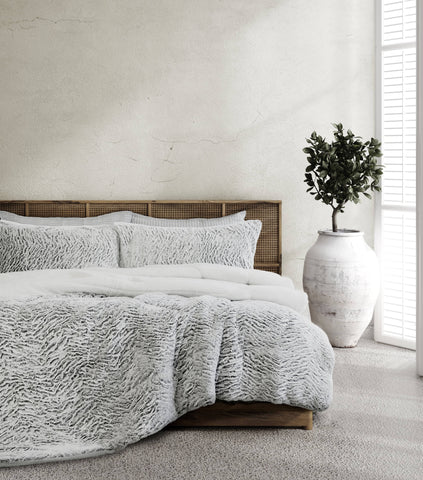 Darrahopens Home & Garden > Bedding Faux Fur SHERPA 3PCE COMFORTER SET - QUEEN/KING