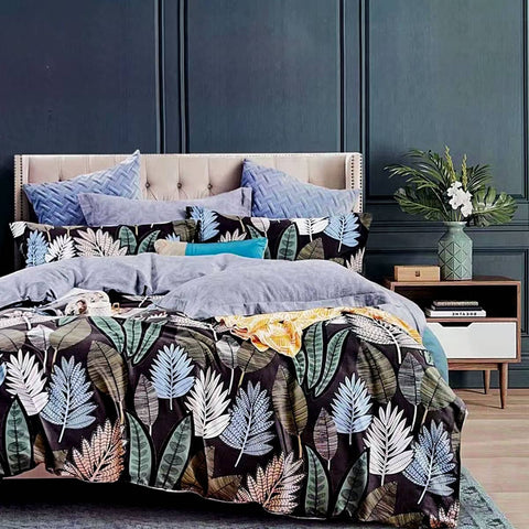 Darrahopens Home & Garden > Bedding Fernando Valley 100% Cotton Reversible Quilt Cover Set King